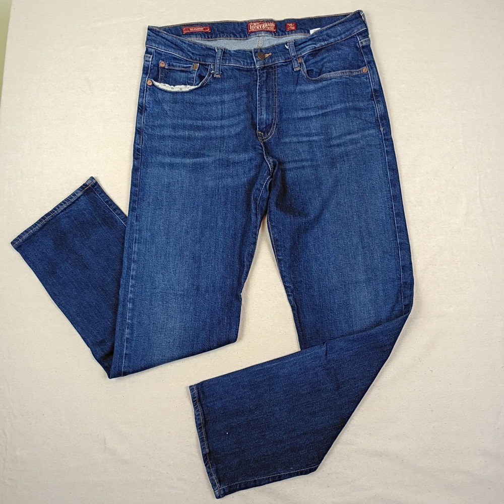 Lucky Brand Mens 363 Straight Medium Wash Jeans 34x32